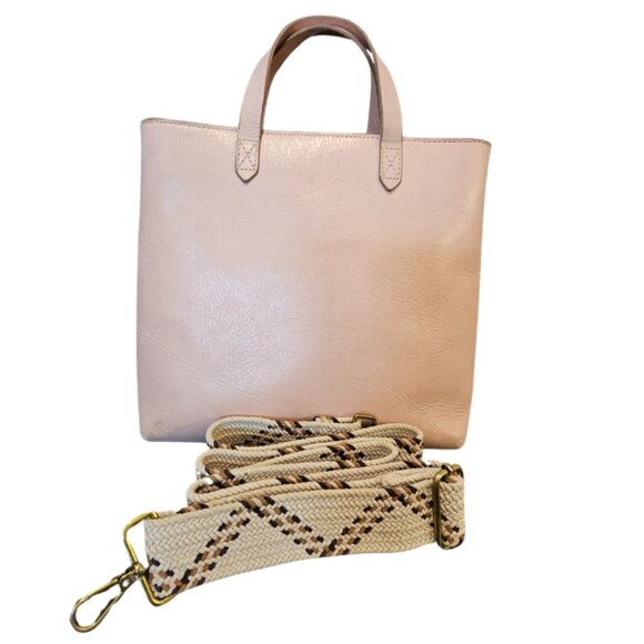 Madewell Small Blush Pink Transport Tote zip top shoulder bag & cross body strap - Picture 2 of 11